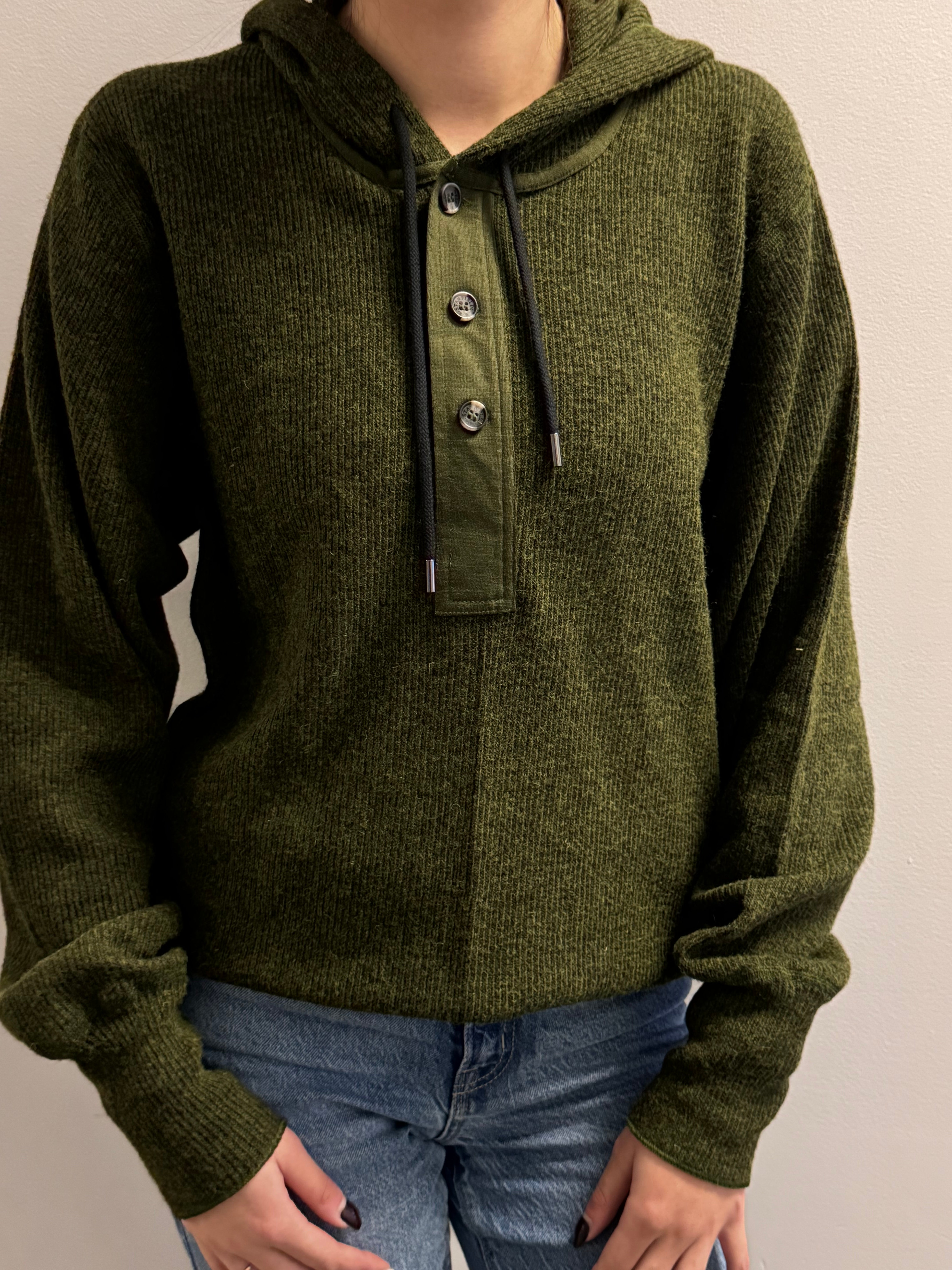 Stanfield's Wool Henley with Hood