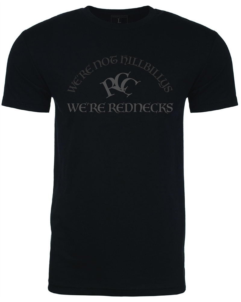 Men's Black T-Shirt "No Hillbillys Here"