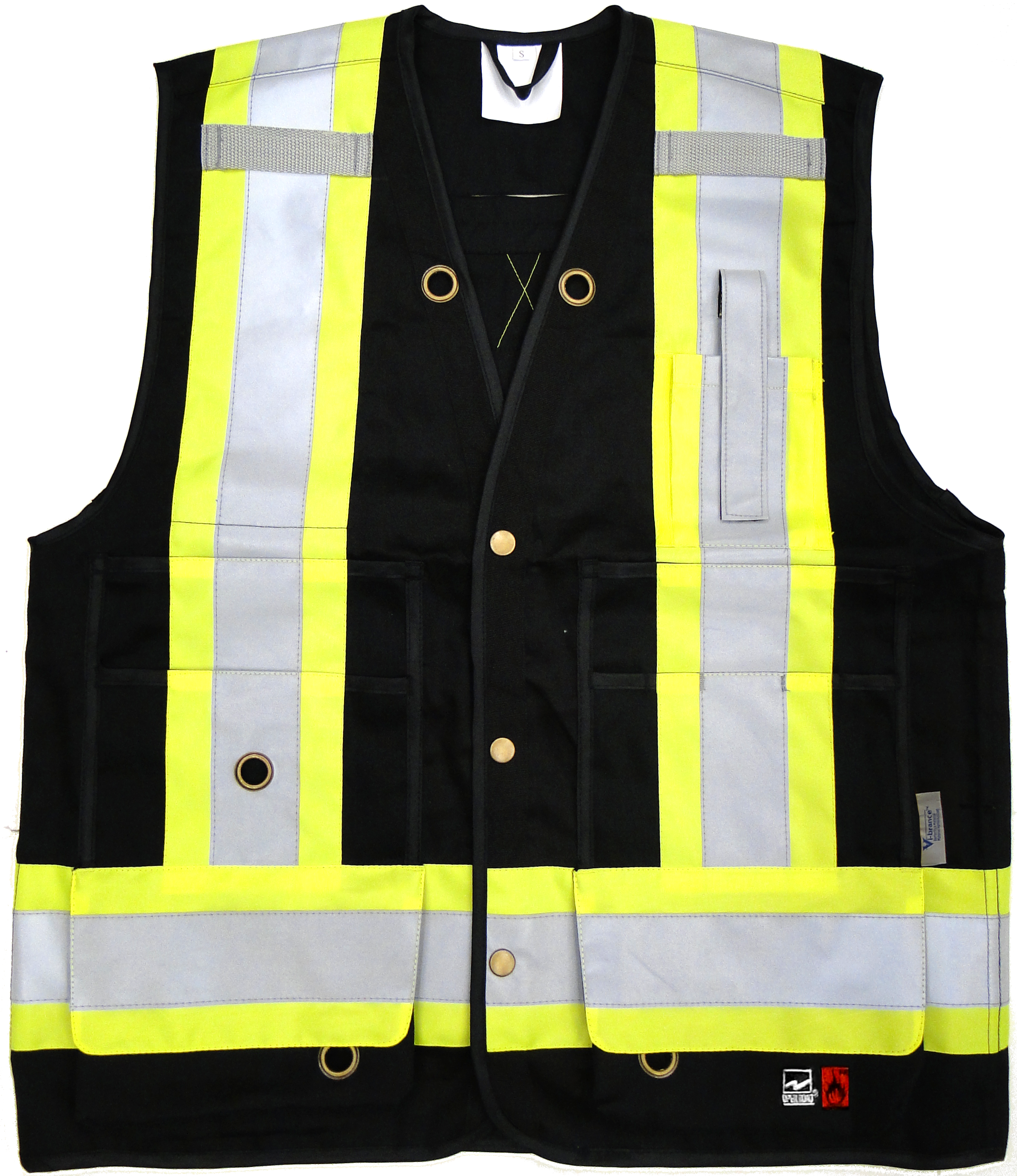 6165FR Open Road FR Surveyor Safety Vest Black