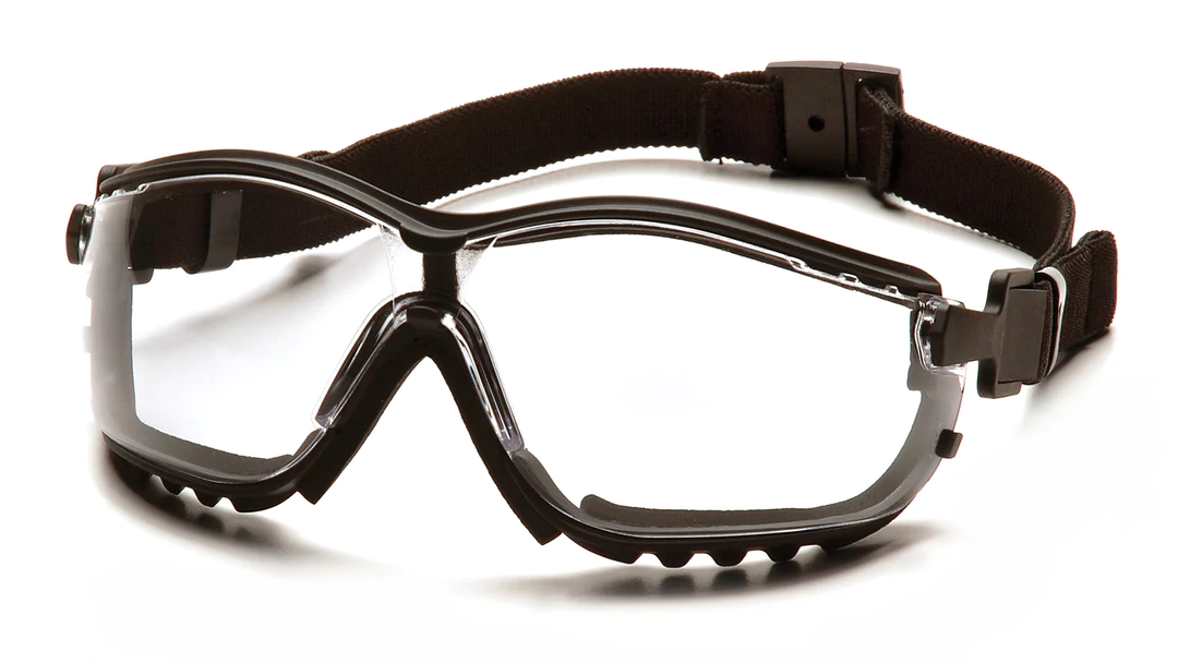Pyramex V2G Black Frame/Clear Anti-Fog Lens