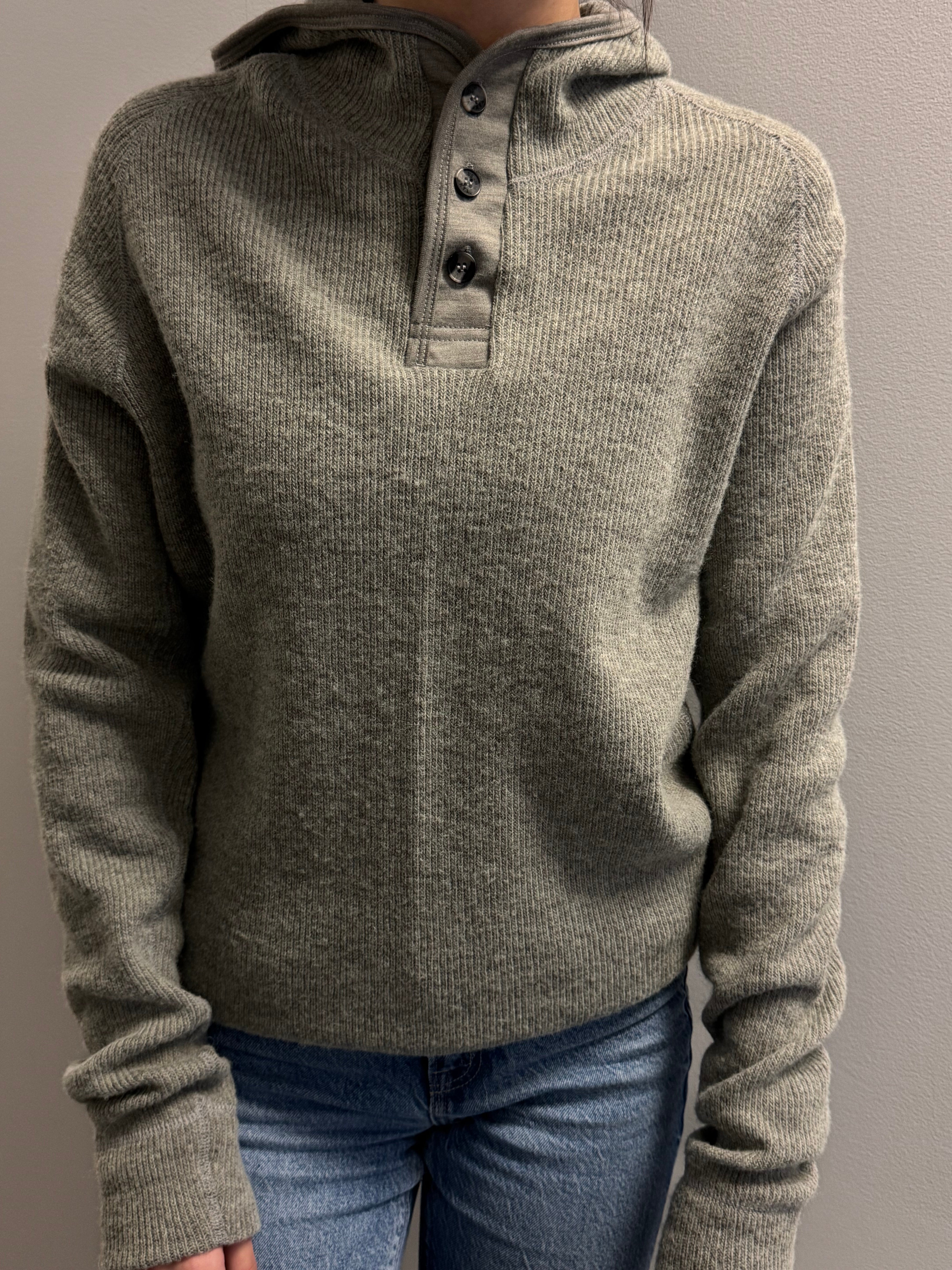 Stanfield's Wool Henley with Hood