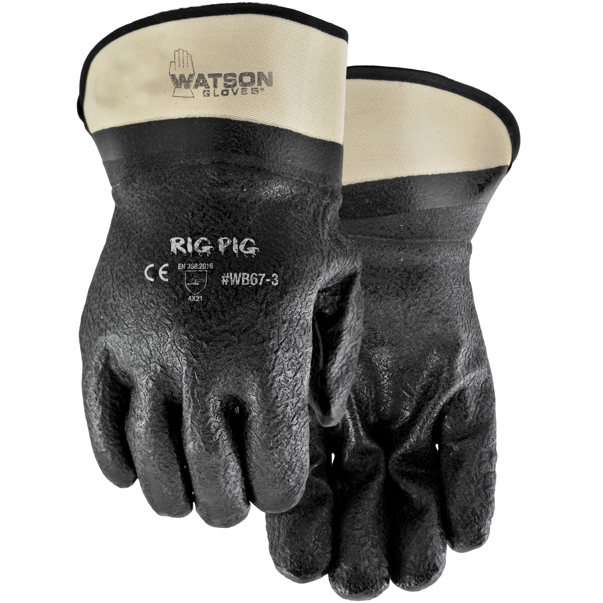 Watson Rig Pig Gloves for Oil and Petrochemical Applications Pack of 3