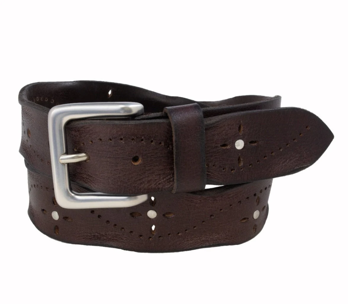 Women's  Silver Jeans Co. Genuine Leather Belt w/ Stud 38mm S517